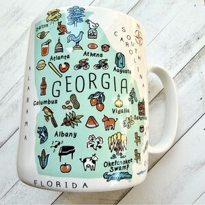 Rare Discontinued 222 Fifth "My Place Georgia" Jumbo Mug - Augusta Golf, Peaches